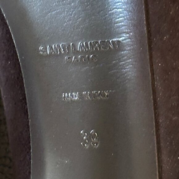 Yves Saint Laurent (YSL) Tribute Brown Suede Pumps - Picture 12 of 12